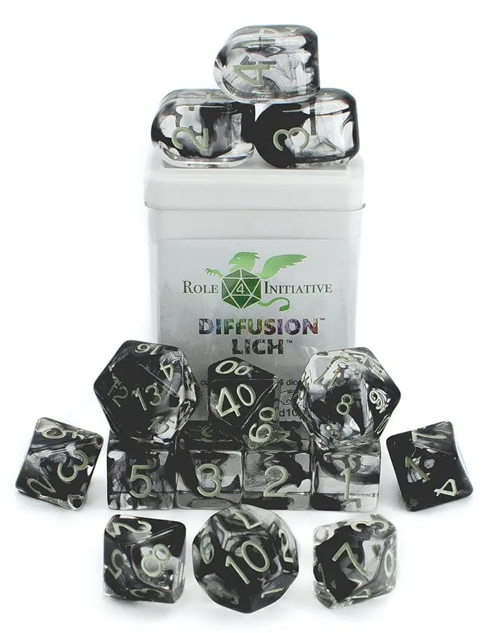 Role 4 Initiative: Polyhedral Dice 15Ct -Diffusion Lich 1