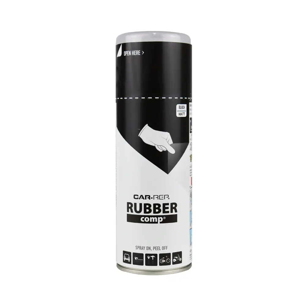 Car-Rep Rubber Comp Removable Plasti Dip Paint 400Ml Matte Black 1