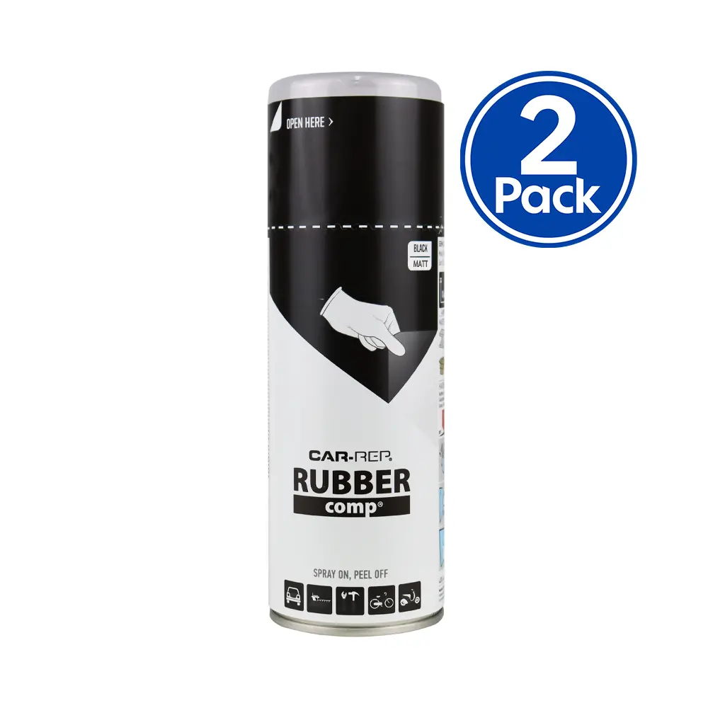 Car-Rep Rubber Comp Removable Plasti Dip Paint 400Ml Matte Black X 2 Pack 1