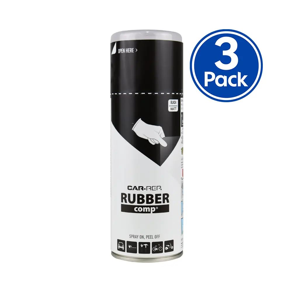 Car-Rep Rubber Comp Removable Plasti Dip Paint 400Ml Matte Black X 3 Pack 1