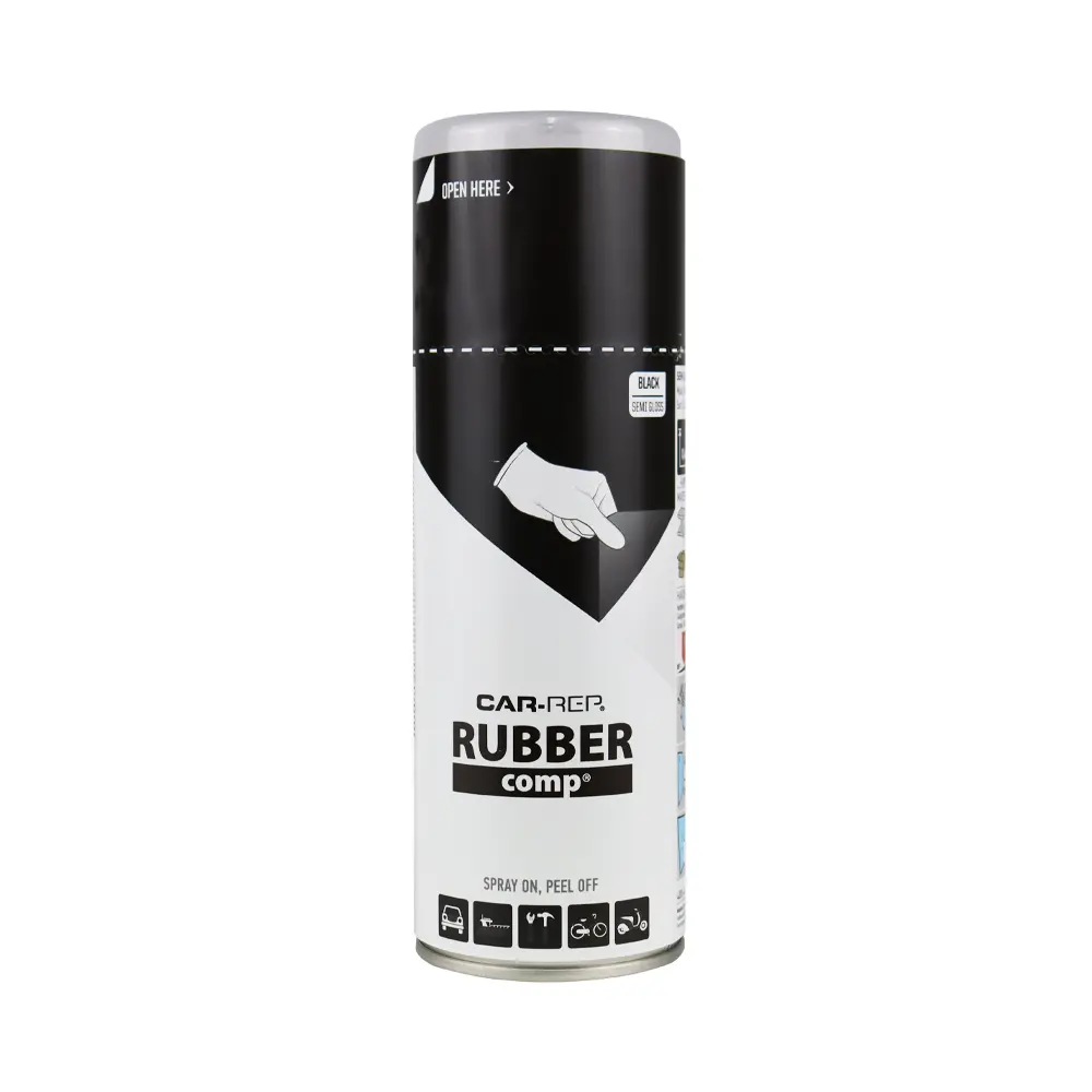 Car-Rep Rubber Comp Removable Plasti Dip Paint 400Ml Semi Gloss Black 1