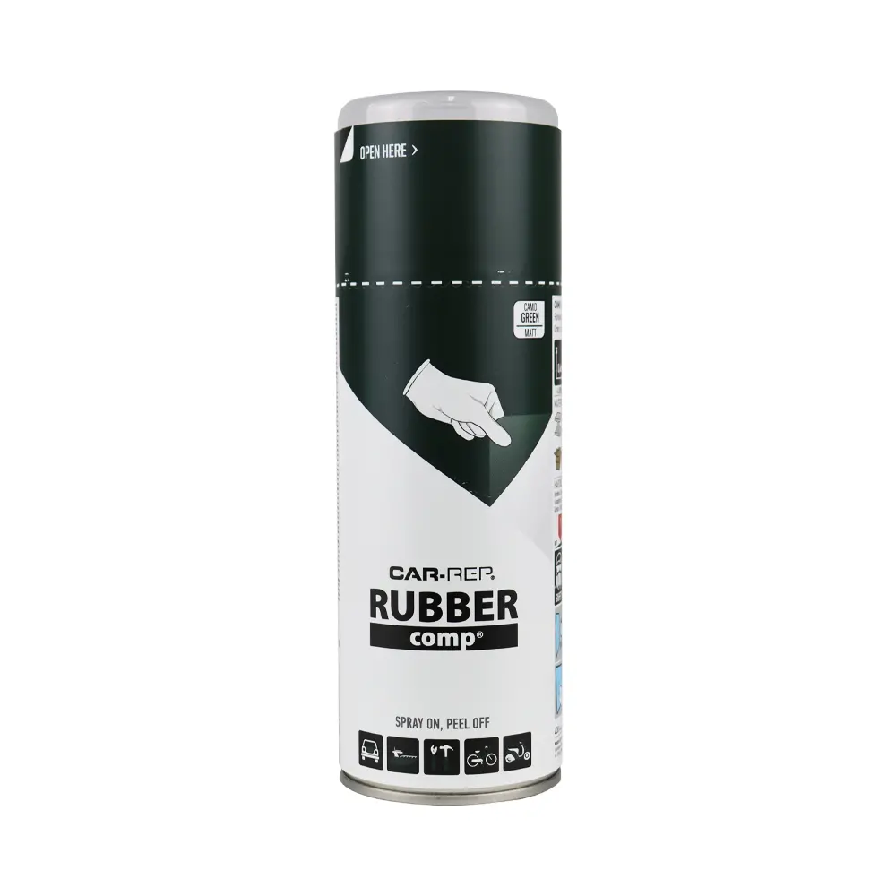 Car-Rep Rubber Comp Removable Plasti Dip Paint 400Ml Matte Camo Green 1