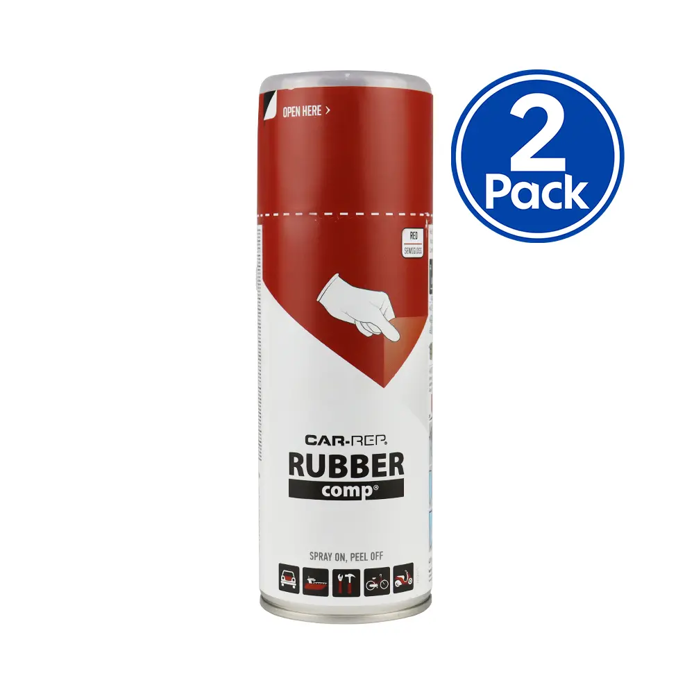Car-Rep Rubber Comp Removable Plasti Dip Paint 400Ml Semi Gloss Red X 2 Pack 1