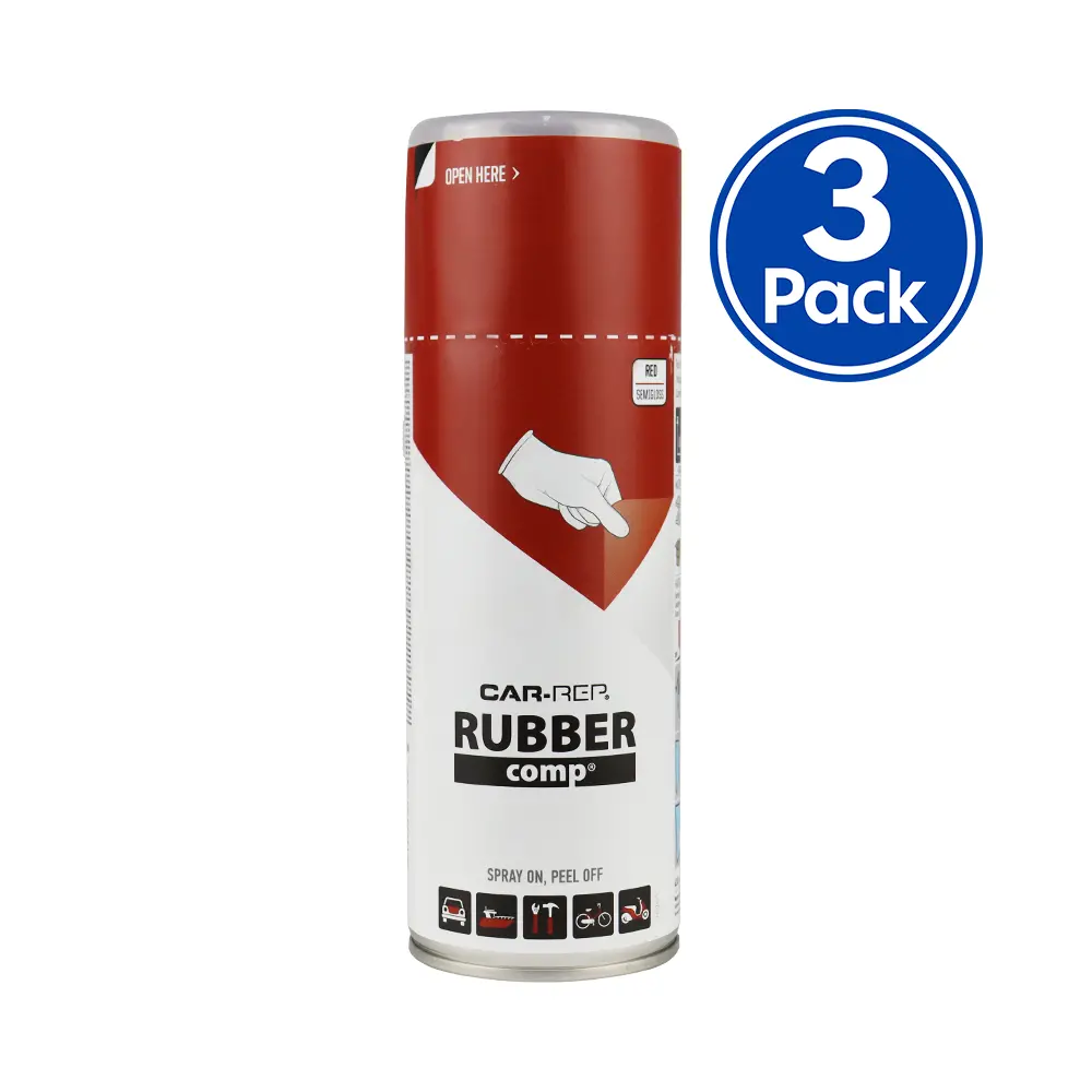Car-Rep Rubber Comp Removable Plasti Dip Paint 400Ml Semi Gloss Red X 3 Pack 1