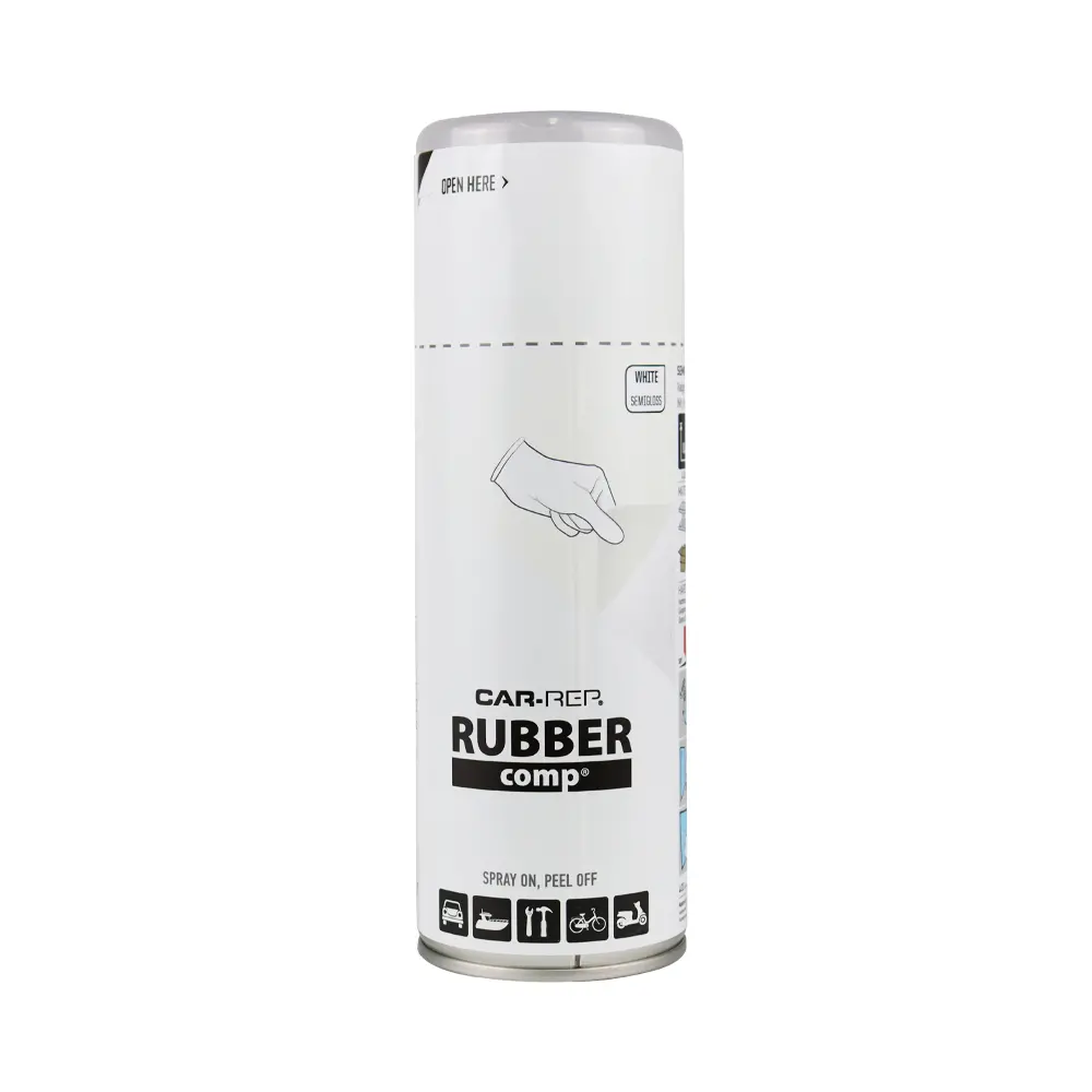 Car-Rep Rubber Comp Removable Plasti Dip Paint 400Ml Semi Gloss White 1