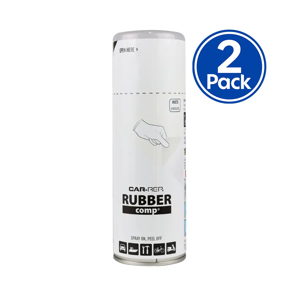 Car-Rep Rubber Comp Removable Plasti Dip Paint 400Ml Semi Gloss White X 2 Pack 1