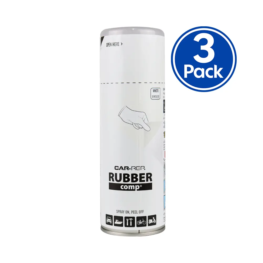 Car-Rep Rubber Comp Removable Plasti Dip Paint 400Ml Semi Gloss White X 3 Pack 1