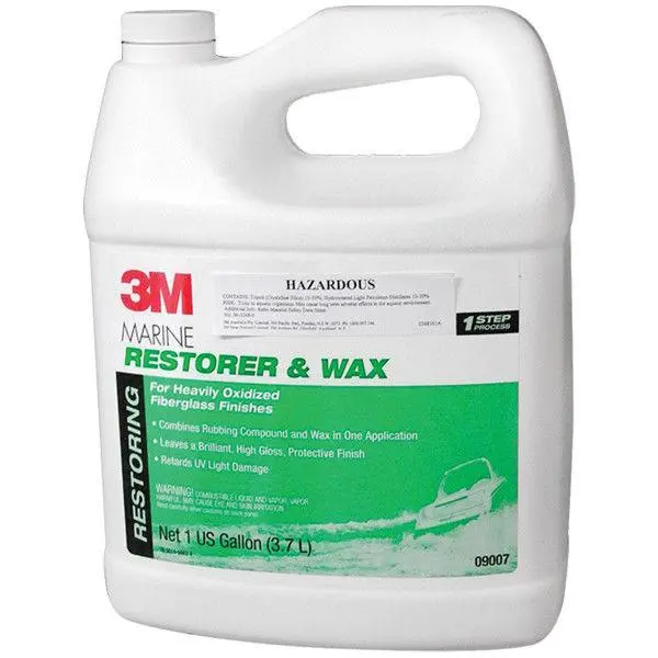 3M Marine Restorer Wax 09007 3.7L Boat Vessel Marine Yacht Fibreglass Gelcoat 09005 1