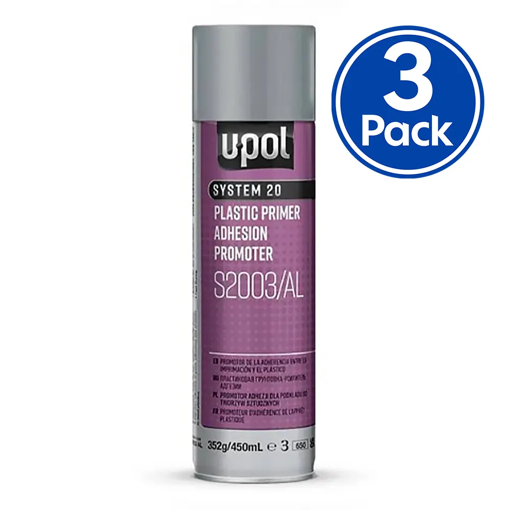 U-Pol Universal Plastic Primer Adhesion Promoter S2003 450Ml Clear X 3 Pack 1