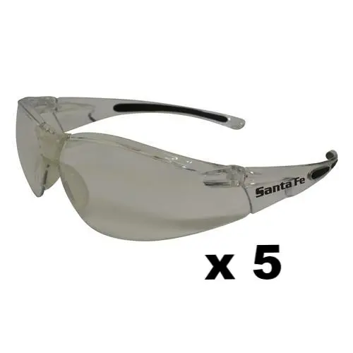 Maxisafe Santa-Fe Safety Glasses As/Nzs1337 Anti Scratch Fog Coating Clear X 5 1