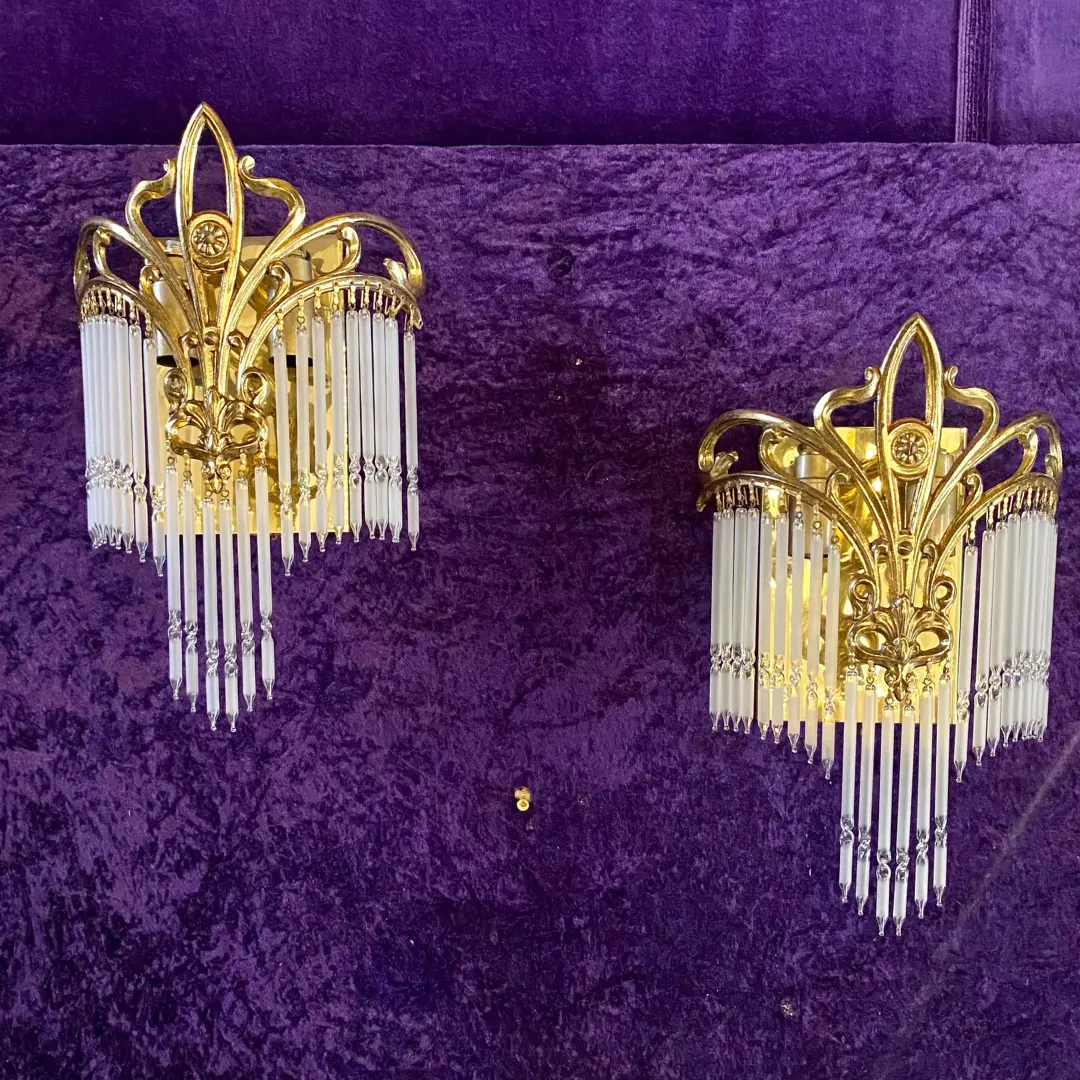 Stunning Pair Of Art Deco Sconces - Sold 1