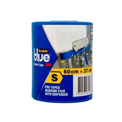 3M Painters Scotch Blue Masking Pre-Taped Film Dispenser 60Cm X 27.4M 1