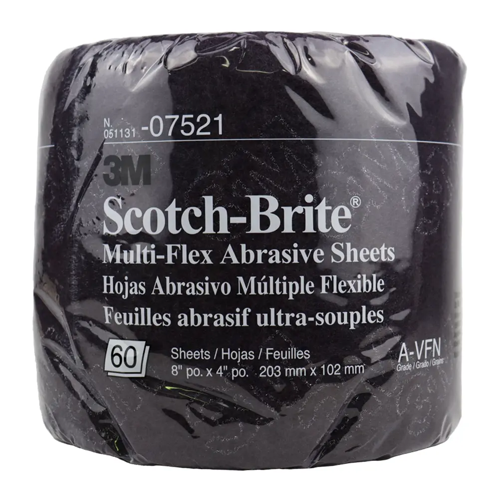 3M Scotch-Brite Multi-Flex Abrasive Roll Maroon Very Fine 8 Inch X 4 Inch 07521 1