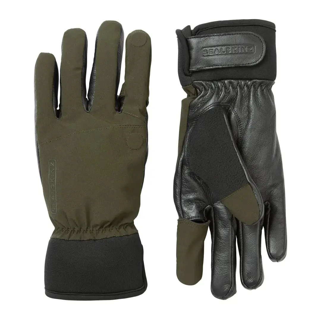 Sealskinz Broome All Weather Shooting Gloves - Olive Green/Black 1