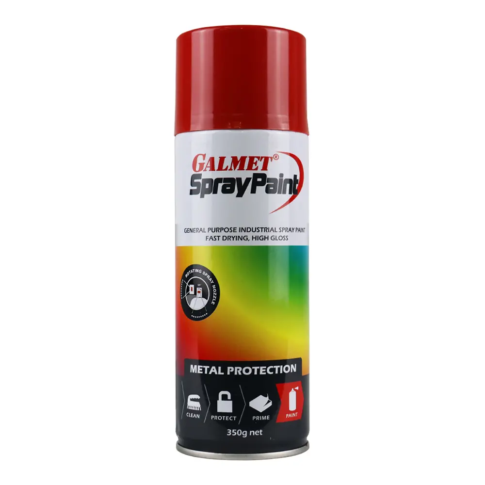 Galmet® Quick Dry Enamel Topcoat 350G Gloss Signal Red 1