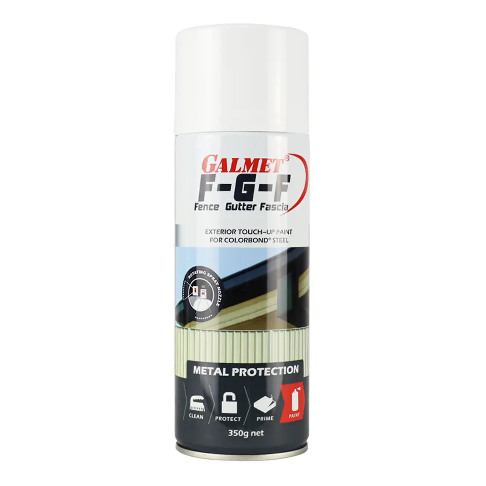 Galmet Fence Gutter Fascia Fgf Colorbond 350G Spray Paint Aerosol Surfmist 1