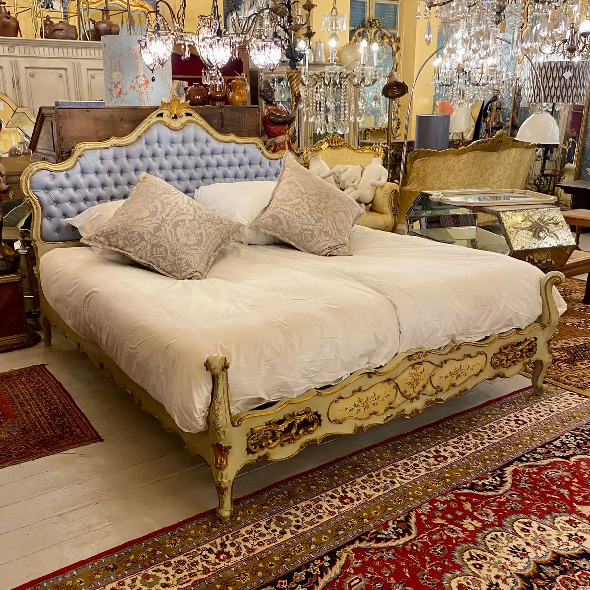 Vintage Hand Painted Italian Bed Frame - Sold 1