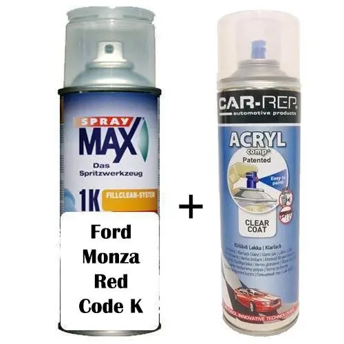 Auto Touch Up Paint Ford Monza Red Code K Plus 1K Clear Coat 1
