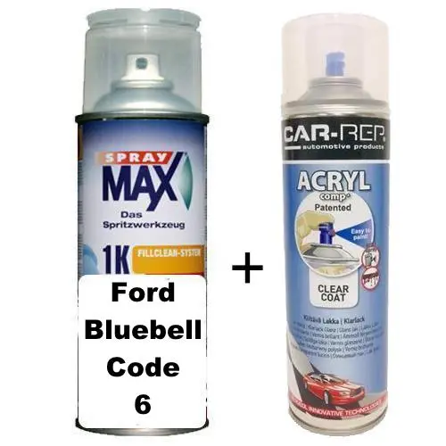 Auto Touch Up Paint Ford Bluebell Code 6 Plus 1K Clear Coat 1