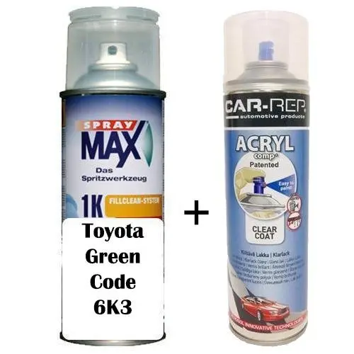 Auto Touch Up Paint For Toyota Green Code 6K3 Plus 1K Clear Coat 1