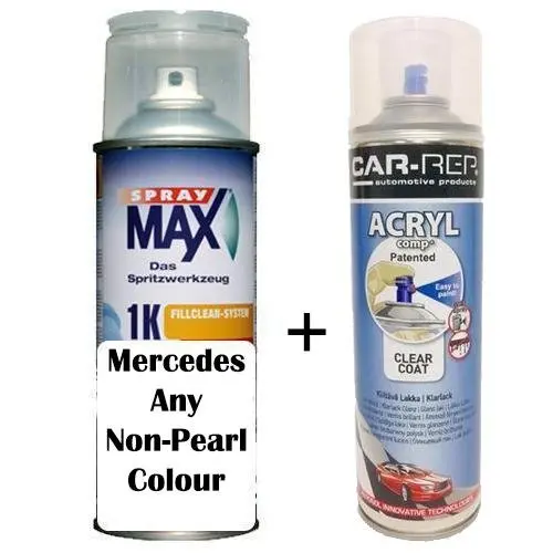Auto Touch Up Paint Mercedes Any Non Pearl Colour Plus 1K Clear Coat 1
