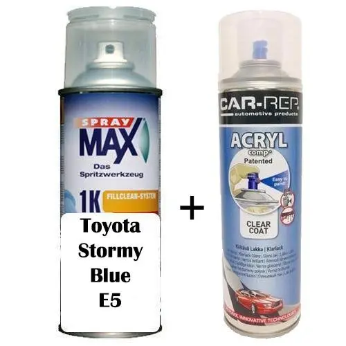 Auto Touch Up Paint For Toyota Stormy Blue Code E5 Plus 1K Clear Coat 1