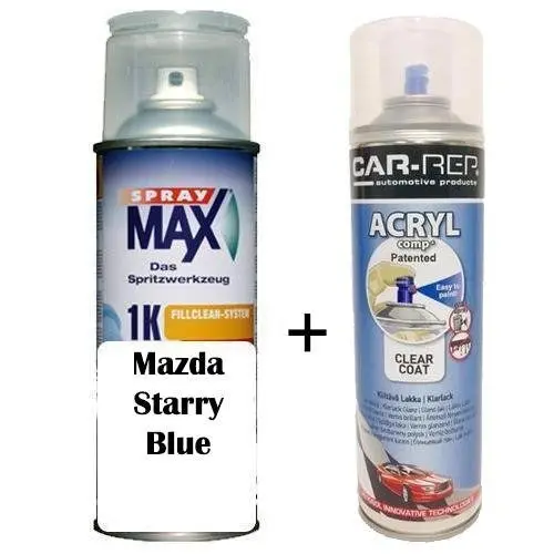 Auto Touch Up Paint Mazda Starry Blue Code 24A Plus 1K Clear Coat 1