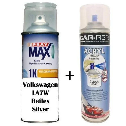 Auto Touch Up Paint Volkswagen Reflex Silver La7w Plus 1K Clear Coat 1