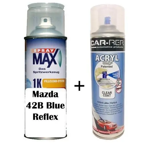 Auto Touch Up Paint Mazda 42B Blue Reflex Plus 1K Clear Coat 1
