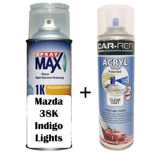 Auto Touch Up Paint Mazda 38K Indigo Lights Plus 1K Clear Coat 1