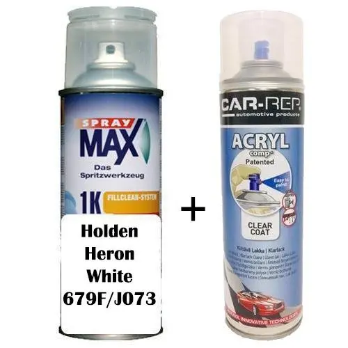 Auto Touch Up Paint Holden Heron White 679F / J073 Plus 1K Clear Coat 1