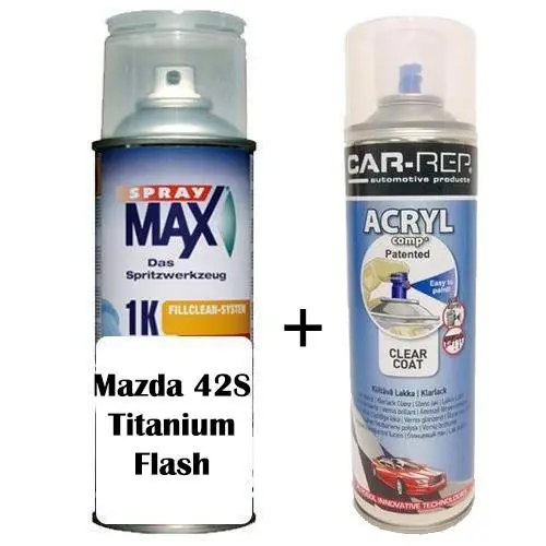 Auto Touch Up Paint Mazda 42S Titanium Flash Plus 1K Clear Coat 1