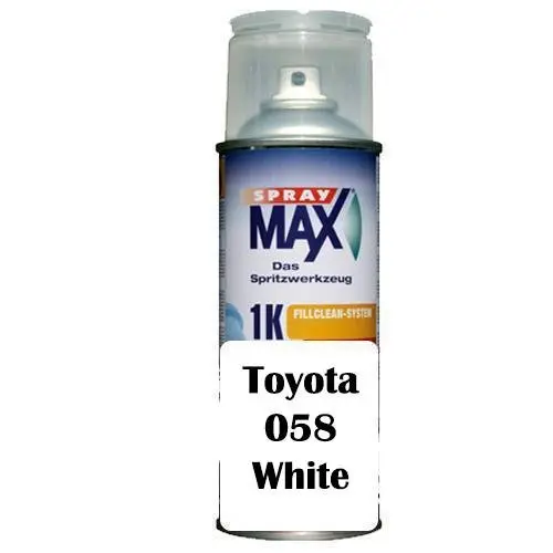 Automotive Touch Up Spray Can For Toyota 058 White Factory Colour 1