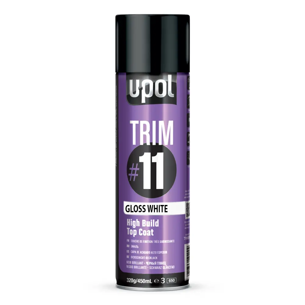 U-Pol Trim #11 High Build Top Coat 450Ml Gloss White 1