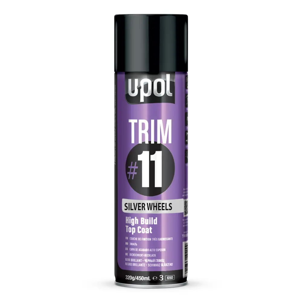 U-Pol Trim #11 High Build Top Coat 450Ml Silver Wheels (Light) 1