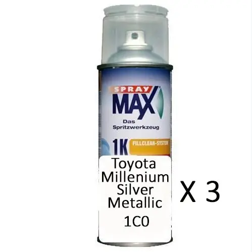 Auto Touch Up Can For Toyota Silver Metallic 1C0 X 3 1