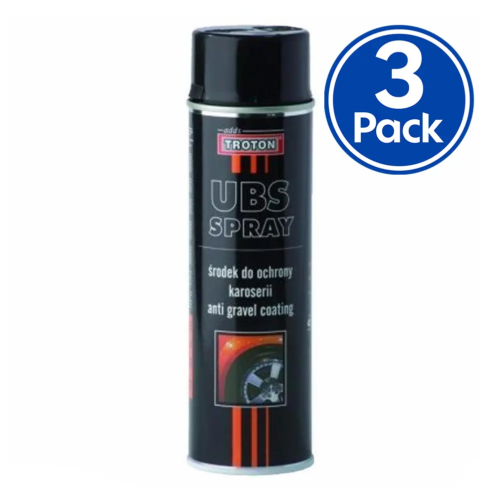 Troton Ubs Stone Guard Aerosol Spray Anti Gravel Black 500Ml X 3 Pack 1