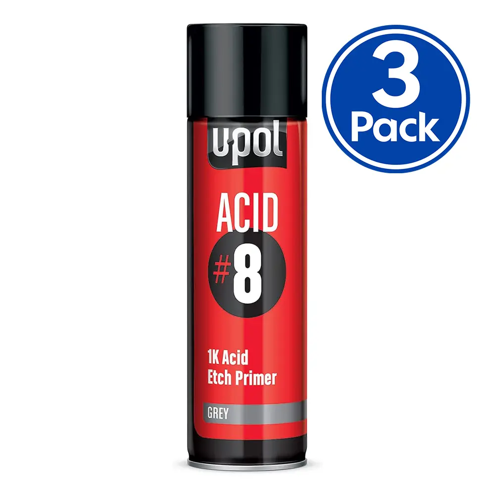 U-Pol Acid #8 1K Acid Etch Primer 450Ml X 3 Pack 1