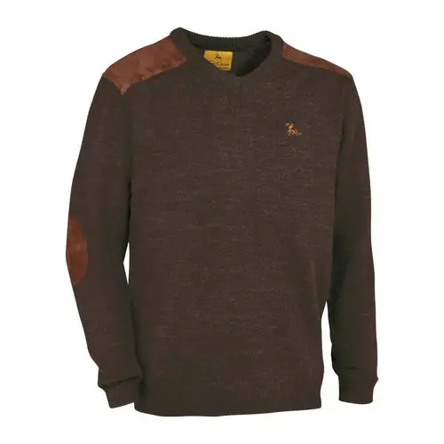 Verney Carron Fox V-Neck Jumper - Brown 1