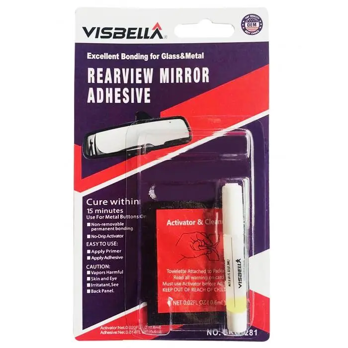 Visbella Diy Rearview Mirror Adhesive Bonding Glass Metal 1