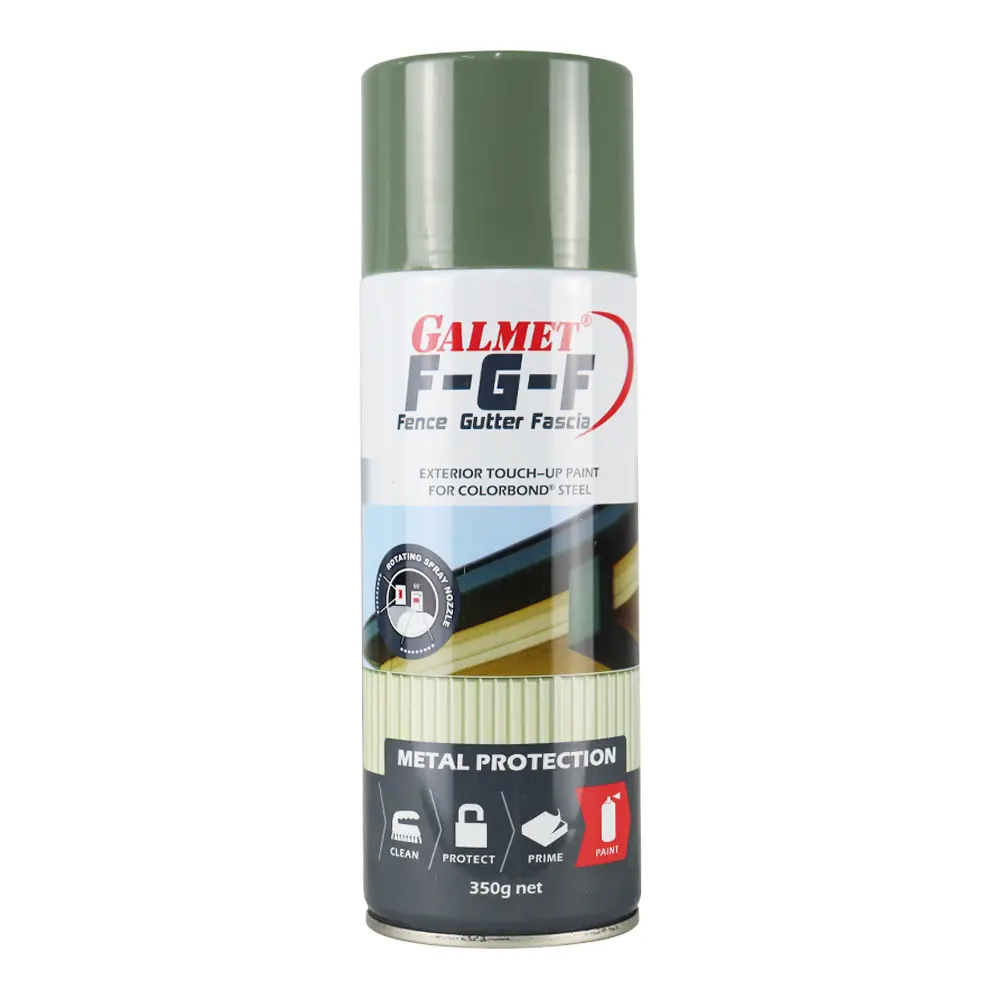 Galmet Fence Gutter Fascia Fgf Colorbond 350G Spray Paint Aerosol Wilderness 1
