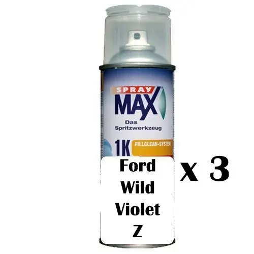 Automotive Touch Up Spray Paint Can Ford Z Wild Violet Colour X 3 1