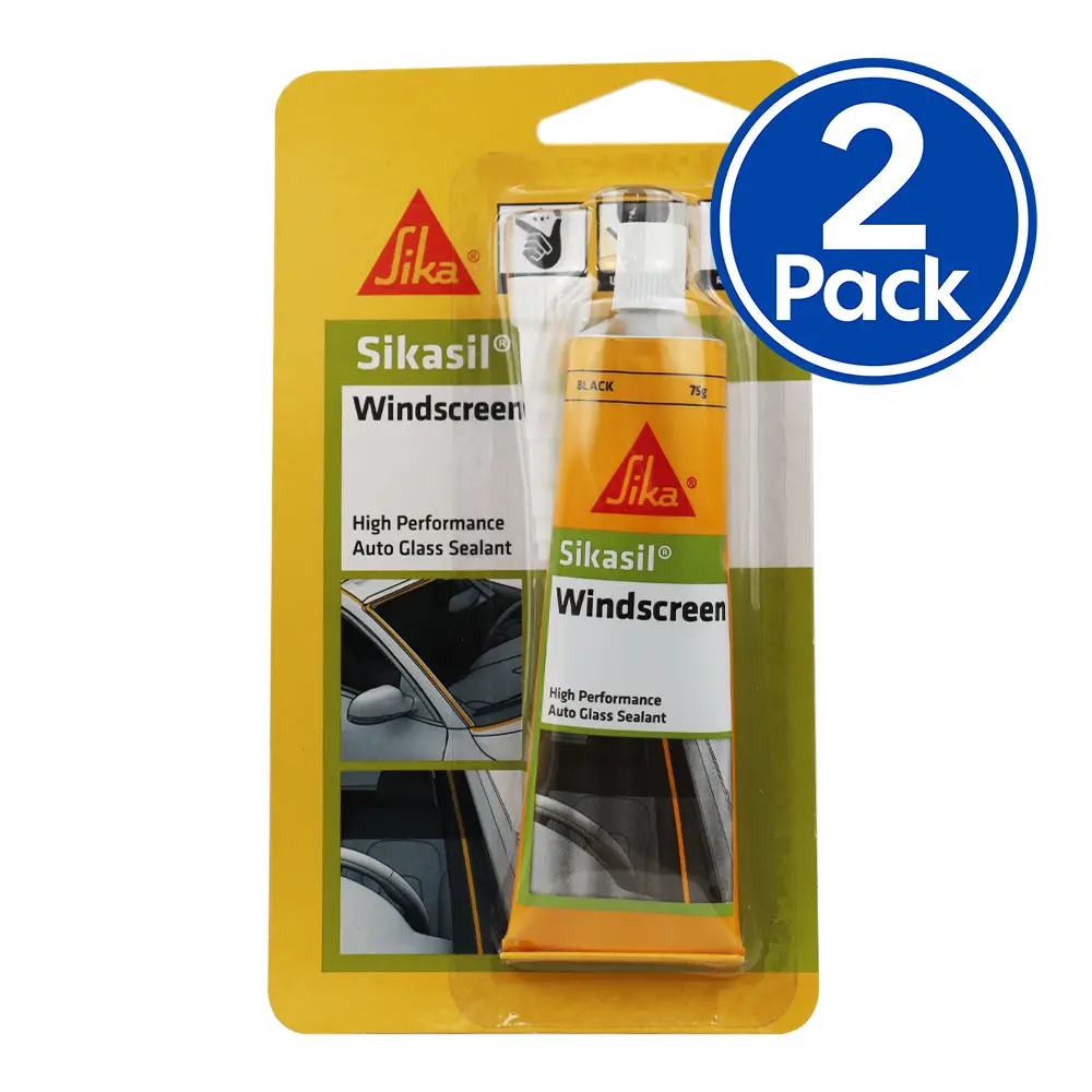 Sika Sikasil Windscreen Automotive Bonding Glass Sealant 75Gm Black X2 1