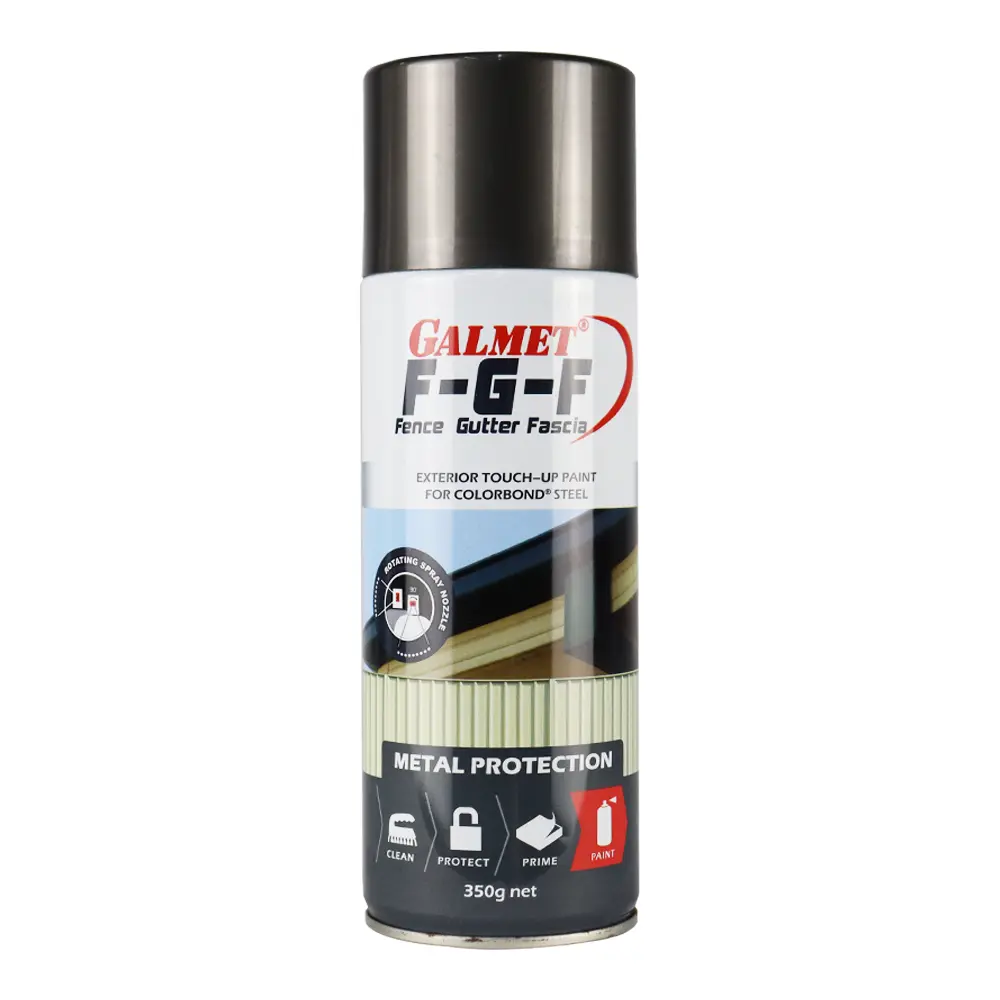 Galmet Fence Gutter Fascia Fgf Colorbond 350G Spray Paint Aerosol Woodland Grey 1