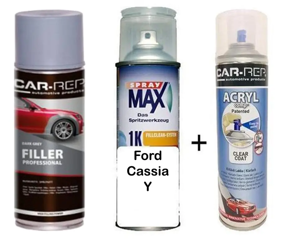 Auto Touch Up Paint Ford Cassia Code Y 1K Clear Coat & Primer 1