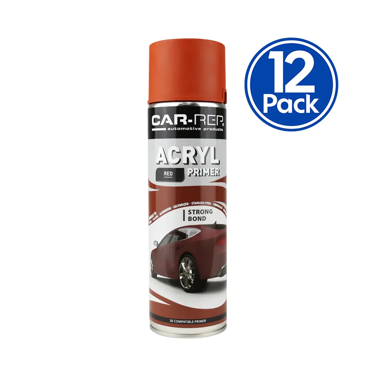Car-Rep Acrylic Automotive Primer 500Ml Red X 12 Pack 1