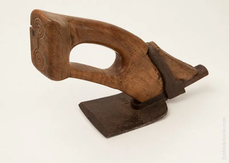 Wm. Ash Live Oak Decorated Connecticut-Style Adze --- 69732R 1