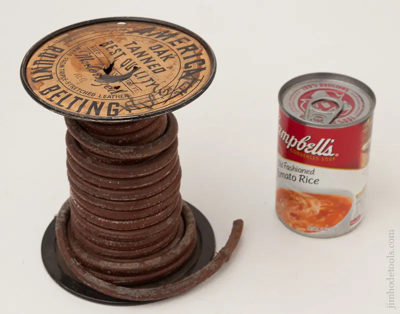 Remainder Of 100 Foot Spool Of 5/16 Inch Size Leather America Round Belting --- 72206 1