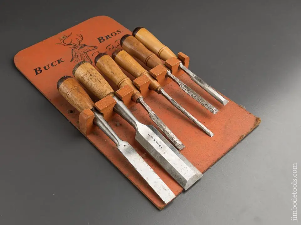 Buck Bros Chisel Display With Samples Of Chisels --- 87634 1