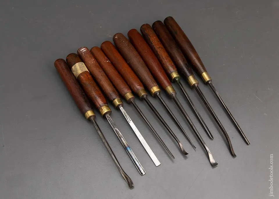 10 Fine Addis Carving Chisels --- 94718 1